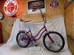 1967 Schwinn Slik Chik Stingray Violet Muscle Bike S2 Early Banana Seat Vintage