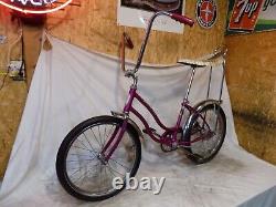 1967 Schwinn Slik Chik Stingray Violet Muscle Bike S2 Early Banana Seat Vintage