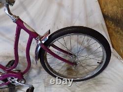 1967 Schwinn Slik Chik Stingray Violet Muscle Bike S2 Early Banana Seat Vintage