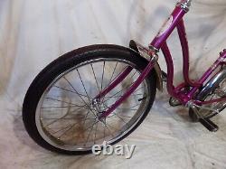 1967 Schwinn Slik Chik Stingray Violet Muscle Bike S2 Early Banana Seat Vintage