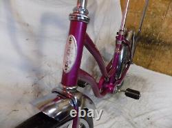 1967 Schwinn Slik Chik Stingray Violet Muscle Bike S2 Early Banana Seat Vintage