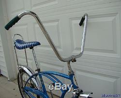 1968 Schwinn Stingray Boys Blue Banana Seat Muscle Bike S2 Early Krate Vintage