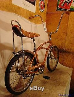 1968 Schwinn Stingray Coppertone Muscle Bike Banana Seat Vintage S7 Slik Tire