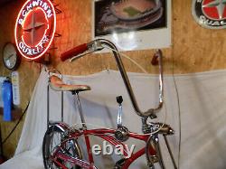 1968 Schwinn Apple Krate Stingray Vintage Banana Seat Muscle Bike Stik S2 Red 68