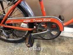 1968 Schwinn Orange Krate Sting-Ray bicycle, vintage muscle bike, Stingray crate