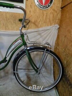 1968 Schwinn Starlet III Ladies Vintage Tank Bike Green Jaguar Hollywood Rack S7