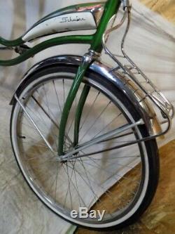 1968 Schwinn Starlet III Ladies Vintage Tank Bike Green Jaguar Hollywood Rack S7