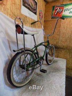 1968 Schwinn Stingray Deluxe Boys Banana Seat Muscle Bicycle Green Vintage S2