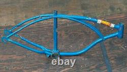 1968 Sky Blue Stingray Bike FRAME Vintage Schwinn 20 Lowrider Cruiser Bicycle