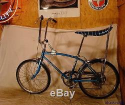 1969 Schwinn Fastback Stingray 5-speed Stik Shift Blue Muscle Bike Krate Vintage