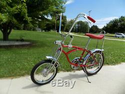 1969 Schwinn Apple Krate Stingray Vintage Banana Seat Muscle Bike Stik S2 Red 69
