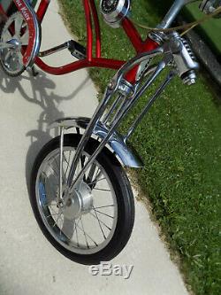 1969 Schwinn Apple Krate Stingray Vintage Banana Seat Muscle Bike Stik S2 Red 69