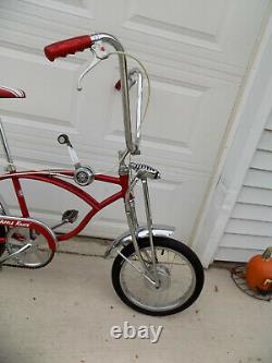 1969 Schwinn Apple Krate Stingray Vintage Banana Seat Muscle Bike Stik S2 Red 69