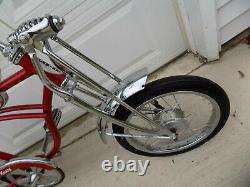 1969 Schwinn Apple Krate Stingray Vintage Banana Seat Muscle Bike Stik S2 Red 69