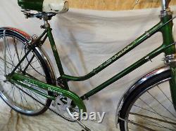 1969 Schwinn Breeze Ladies 3-speed Green Vintage Road Cruiser Bike Collegiate S5