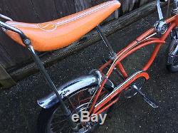 1969 Schwinn Stingray Orange Krate Bicycle Bike Vintage