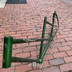 1969 Schwinn Twinn Tandem Bicycle Frame Vintage Rare Campus Green