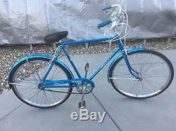 1969 Vintage Mens Schwinn Blue Racer Bicycle