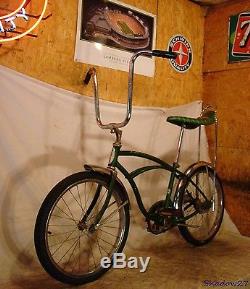 1970 Schwinn Stingray Banana Seat Muscle Bike Vintage S7 Pea Picker Green 1970s