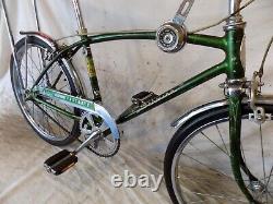 1970 Schwinn Fastback Stingray 3-speed Muscle Bike Krate Vintage Campus Green S5
