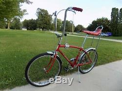 1970 Schwinn Fastback Stingray 3-speed Stik Shift Red Muscle Bike Krate Vintage