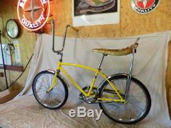 1970 Schwinn Fastback Stingray Muscle Bike S5 Slik Lemon Peeler Yellow Vintage