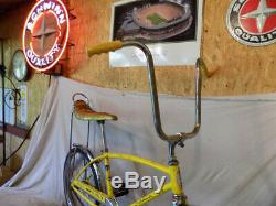1970 Schwinn Fastback Stingray Muscle Bike S5 Slik Lemon Peeler Yellow Vintage