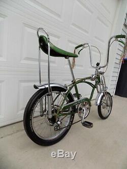 1970 Schwinn Pea Picker Krate Bike Vintage Stingray Banana Seat Stik S2 Muscle