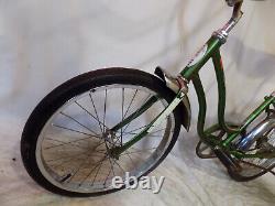 1970 Schwinn Slik Chik Stingray Green Muscle Bike S2 Banana Seat Vintage