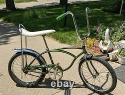 1970 Schwinn Stingray Deluxe Banana Seat Muscle Bike/bicycle Green Vintage S2