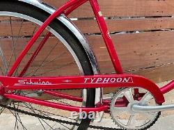 1970 Schwinn Typhoon Cruiser Beach Bike Vintage Red Bicycle Original S7