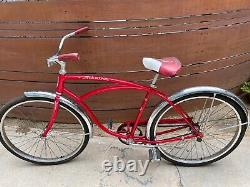 1970 Schwinn Typhoon Cruiser Beach Bike Vintage Red Bicycle Original S7