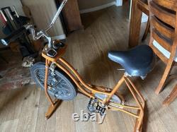 1970s Vintage Gold Schwinn Stationary Exercise Bike (Timer Odometer Speedometer)