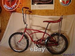 1971 Schwinn Stingray Boys Muscle Bike Vintage Banana Seat Bicycle Red S2 S7 70s