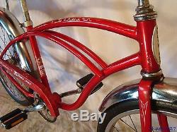 1971 Schwinn Stingray Boys Muscle Bike Vintage Banana Seat Bicycle Red S7 1970s