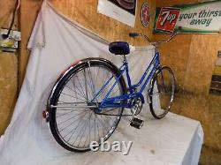 1971 Schwinn Breeze Ladies Blue Vintage Road Cruiser Bike Collegiate Racer S5 71