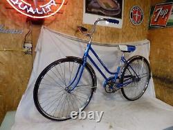 1971 Schwinn Breeze Ladies Blue Vintage Road Cruiser Bike Collegiate Racer S5 71