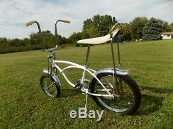 1971 Schwinn Cotton Picker Krate Vintage Stingray Banana Seat Bike S2+springer