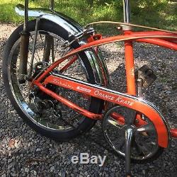 1971 Schwinn Orange Krate Bicycle Vintage 5-speed Stick Springer Muscle