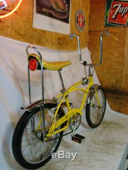 1971 Schwinn Stingray Boys 3-speed Stik Muscle Bike Lemon Peeler Frame Vintage