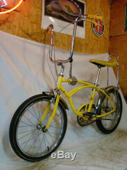 1971 Schwinn Stingray Boys 3-speed Stik Muscle Bike Lemon Peeler Frame Vintage