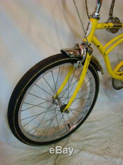 1971 Schwinn Stingray Boys 3-speed Stik Muscle Bike Lemon Peeler Frame Vintage