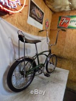1971 Schwinn Stingray Boys Banana Seat Muscle Bike Vintage Green Bicycle S-2
