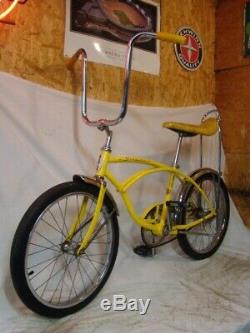 1971 Schwinn Stingray Boys Kool Yellow Banana Seat Muscle Bike Vintage S7 Slik