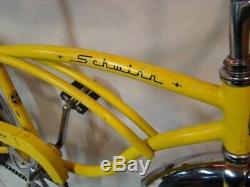 1971 Schwinn Stingray Boys Kool Yellow Banana Seat Muscle Bike Vintage S7 Slik