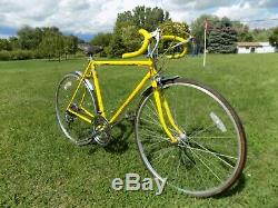 1971 Schwinn Super Sport Lemon Yellow Mens 10-speed Road Bike Brooks Vintage USA