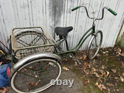 1971 Schwinn Tricycle Bike Green Vintage