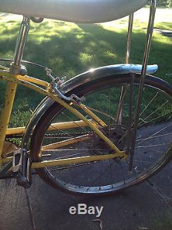 1971 Vintage Schwinn Manta Ray Bicycle 5 speed, yellow