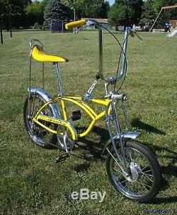 1972 Schwinn Lemon Peeler Disc Krate Bicycle Vintage Apple Stingray 5-speed Stik