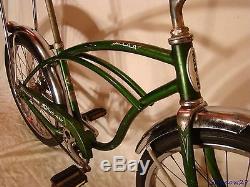 1972 Schwinn Stingray Campus Green Boys Banana Seat Muscle Bike S7+slik Vintage
